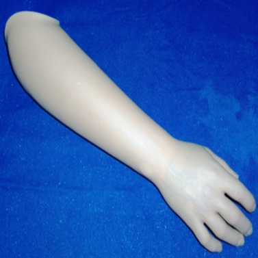 Passive transradial prosthesis with standard glove